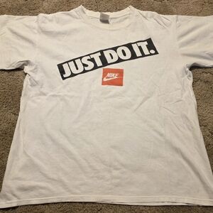 Nike White Just Do It Men's T-Shirt